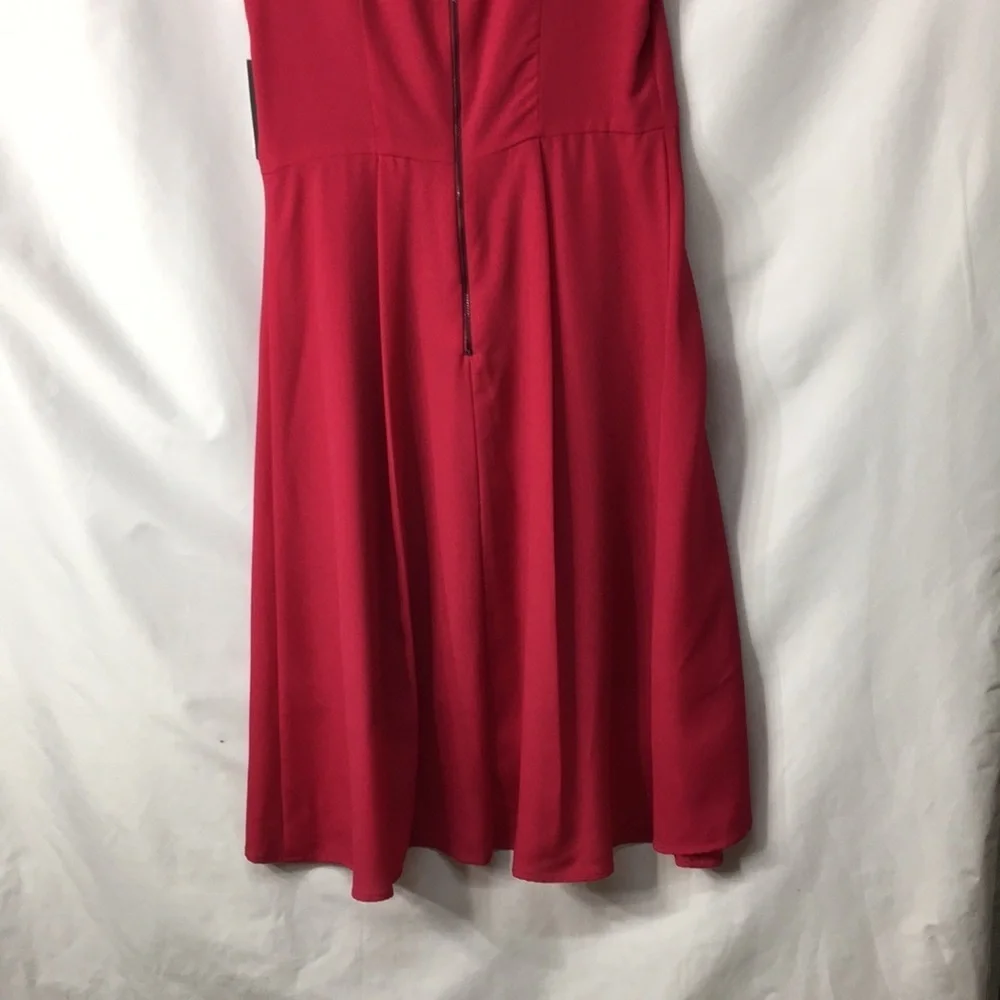Vince Camuto Women’s Pink Cerise Drape Dress Size 8 NEW with Tags - Picture 8 of 8